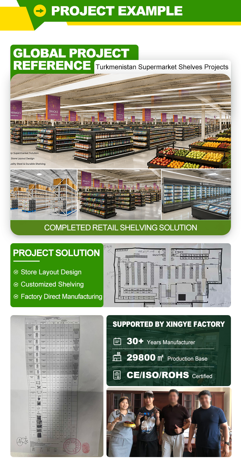 Turkmenistan convenience store shelving project completed by XINGYE