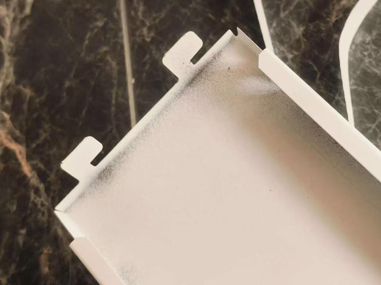 Retail shelving paint peeling quality case
